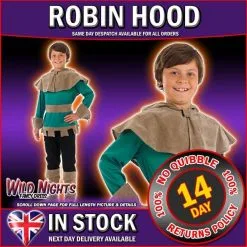 Funshack BOYS KIDS WORLD BOOK WEEK / DAY CHILDREN'S FANCY DRESS: BOYS ROBIN HOOD COSTUME