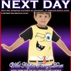 Smiffys Child Spongebob / Patrick Reversible Tabard