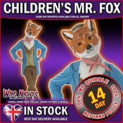 Rubies Childs Animal Costume Kids Fancy Dress Boys/Girls - MR FOX - SMALL Age 3-4 Years