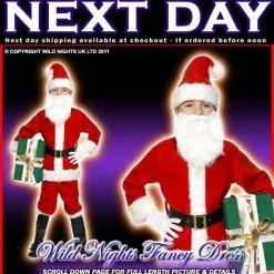 Smiffys Christmas Boys Deluxe Santa Costume