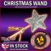 Smiffys CHRISTMAS FAIRY WAND WITH SPARKLING STAR
