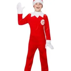 Smiffys Christmas Fancy Dress Boys Elf On The Shelf Costume