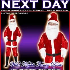 Smiffys Christmas Fancy Dress Boys Santa Costume Large Age 10-12