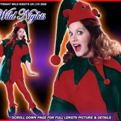 Rubies CHRISTMAS FANCY DRESS COSTUME ~ LADIES ELF TUNIC MED/LG