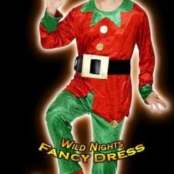 Smiffys Christmas Fancy Dress Deluxe Mens Elf Costume