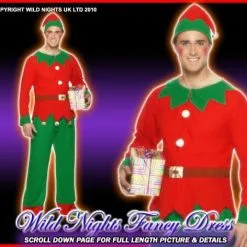 Smiffys CHRISTMAS FANCY DRESS # GENTS VALUE ELF COSTUME XL