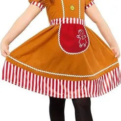 AMSCAN Christmas Gingerbread Girl Fancy Dress Costume