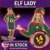 Smiffys Christmas Ladies Elf Costume