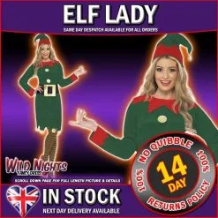 Smiffys Christmas Ladies Elf Costume
