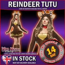 Smiffys Christmas Ladies Fever Reindeer Costume