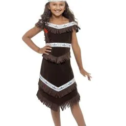 Smiffys Cowboy - Native American Girl Fancy Dress Costume