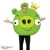 Smiffys FANCY DRESS COSTUME # ADULT GAMING CARTOON ANGRY BIRDS PIG GREEN MED 38"-40"