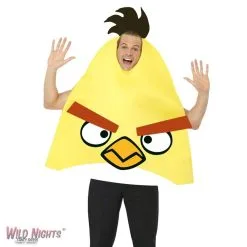 Smiffys FANCY DRESS COSTUME # ADULT GAMING CARTOON ANGRY BIRDS YELLOW MED 38