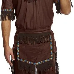 Smiffys FANCY DRESS COSTUME # ADULT RED INDIAN MAN