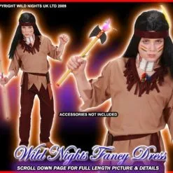 Widmans FANCY DRESS COSTUME = BOYS INDIAN BRAVE BOY AGE 5-7