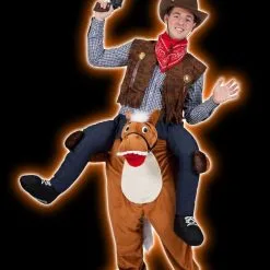Wicked FANCY DRESS COSTUME COMEDY CARRY ME PARTY MASCOT ONE SIZE: BROWN HORSE
