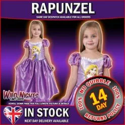 Rubies FANCY DRESS COSTUME ~ DISNEY PRINCESS CLASSIC RAPUNZEL LARGE AGE 7-8