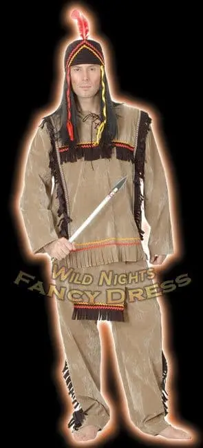 Humatt FANCY DRESS COSTUME - FUN XXL INDIAN MAN SUEDE LOOK 1 Humatt FANCY DRESS COSTUME - FUN XXL INDIAN MAN SUEDE LOOK