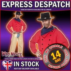 FANCY DRESS COSTUME # MENS WESTERN JOHN WAYNE COWBOY MEDIUM
