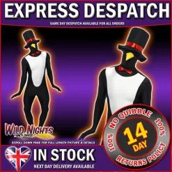 Smiffys FANCY DRESS COSTUME # PENGUIN SECOND SKIN XL