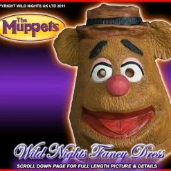 Rubies FANCY DRESS ~ DLX MUPPETS FOZZIE BEAR LATEX MASK