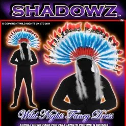 Humatt FANCY DRESS SHADOWSUITS/SKINZ/ZENTAI SUITS - INDIAN BRAVE MEDIUM