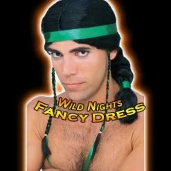 Rubies FANCY DRESS WIG ~ NATIVE AMERICAN INDIAN MAN WIG