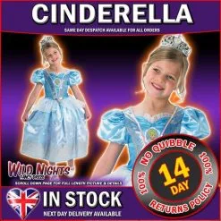 Rubies Girls Disney Princess ~ Glitter Cinderella Fancy Dress Costume