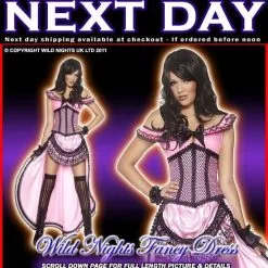 Smiffys Ladies Burlesque Western Brothel Babe Costume