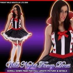 Henbrandt Ladies Fairytale Queen Of Hearts Costume