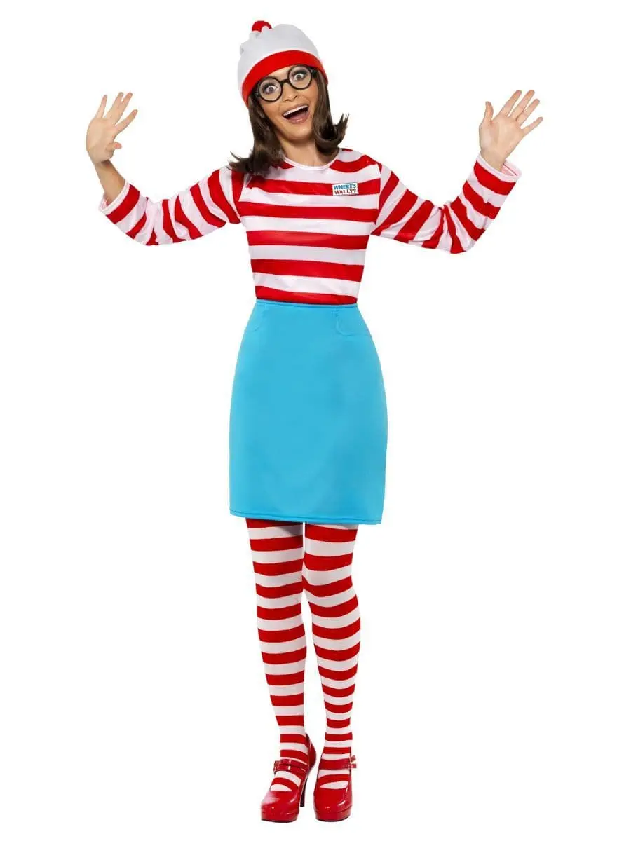 Smiffys Ladies Where's Wally? Wenda Costume 1 Smiffys Ladies Where's Wally? Wenda Costume